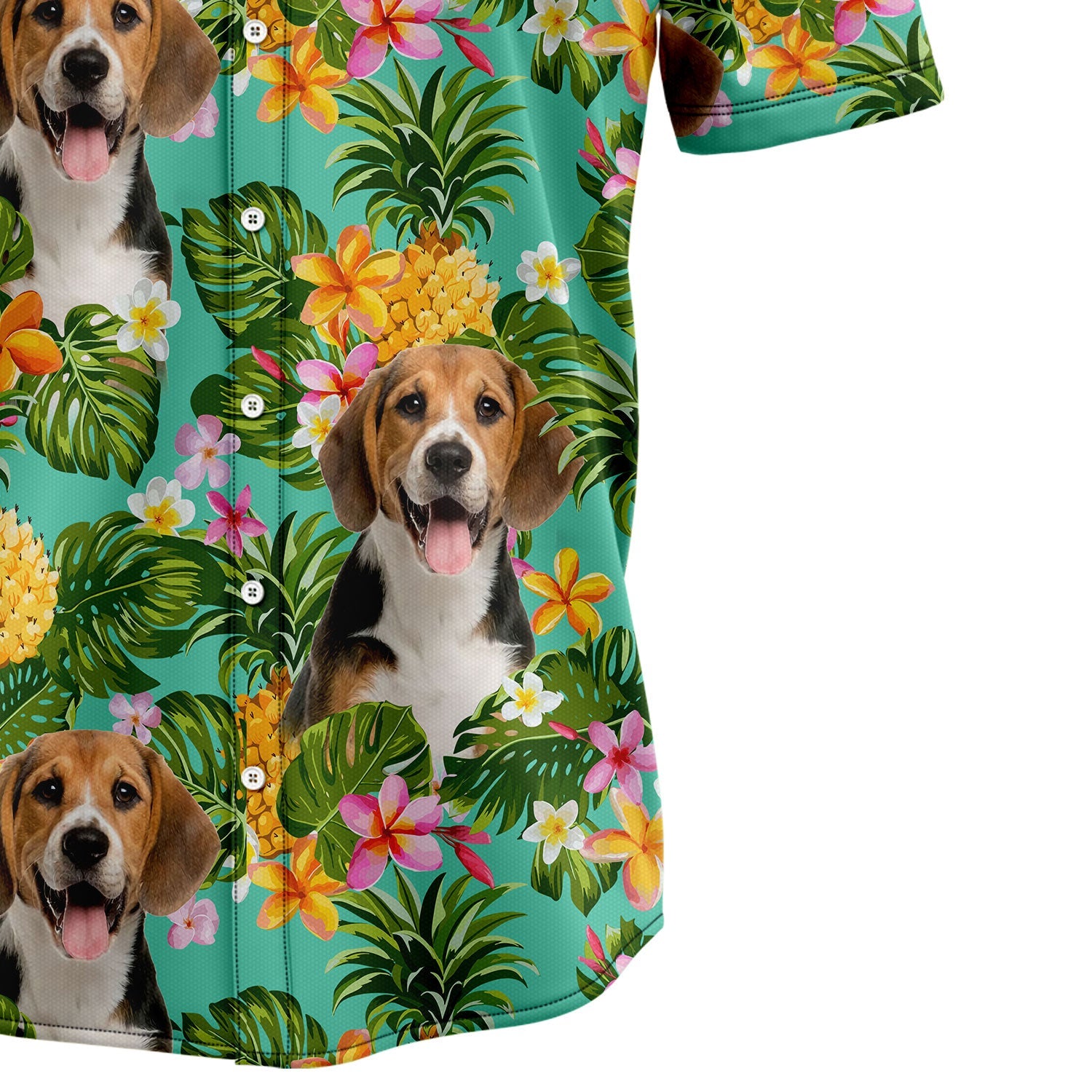litzzy Custom Photo Dog Pineapple Tropical Hawaiian Shirt Hawaii Shirt   