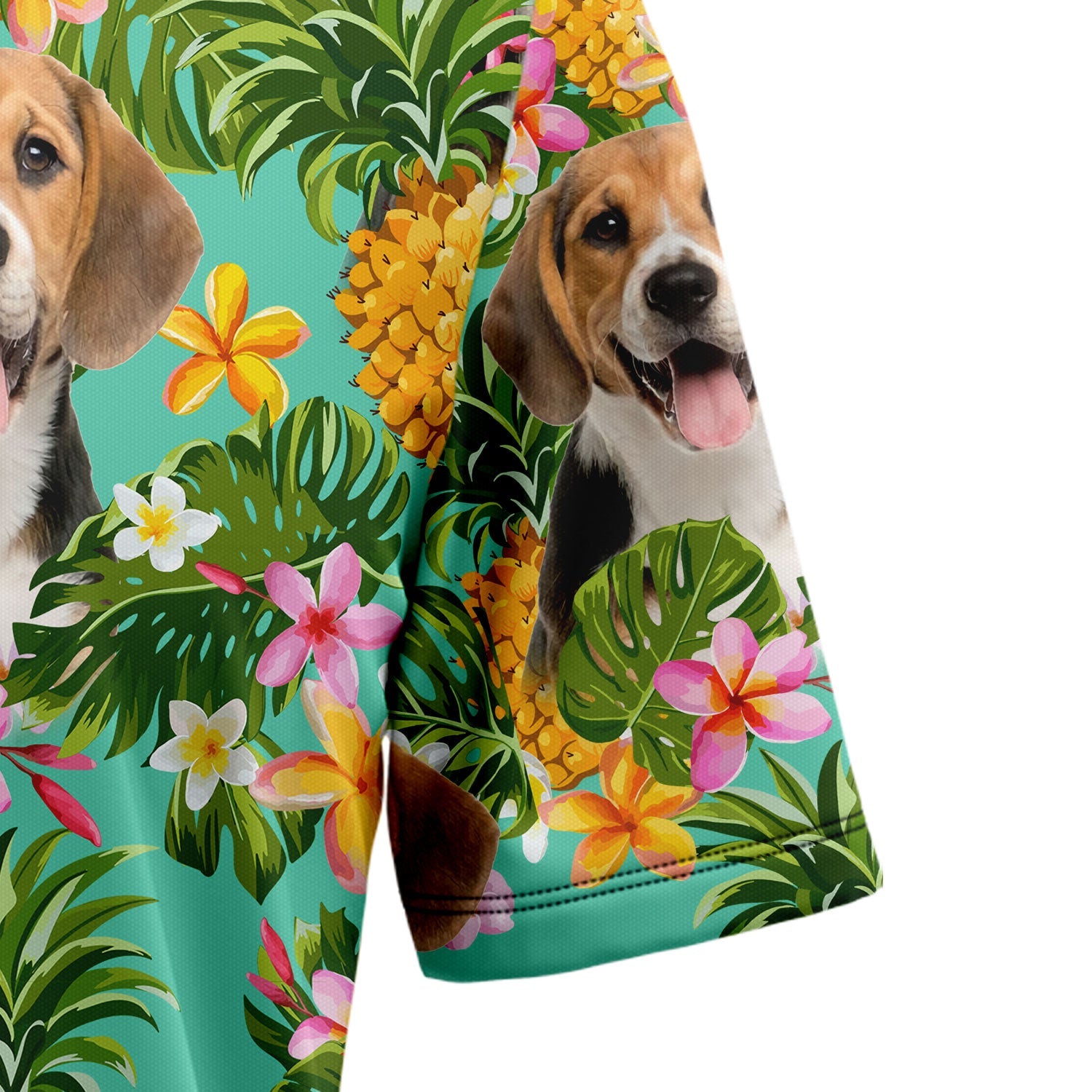 litzzy Custom Photo Dog Pineapple Tropical Hawaiian Shirt Hawaii Shirt   