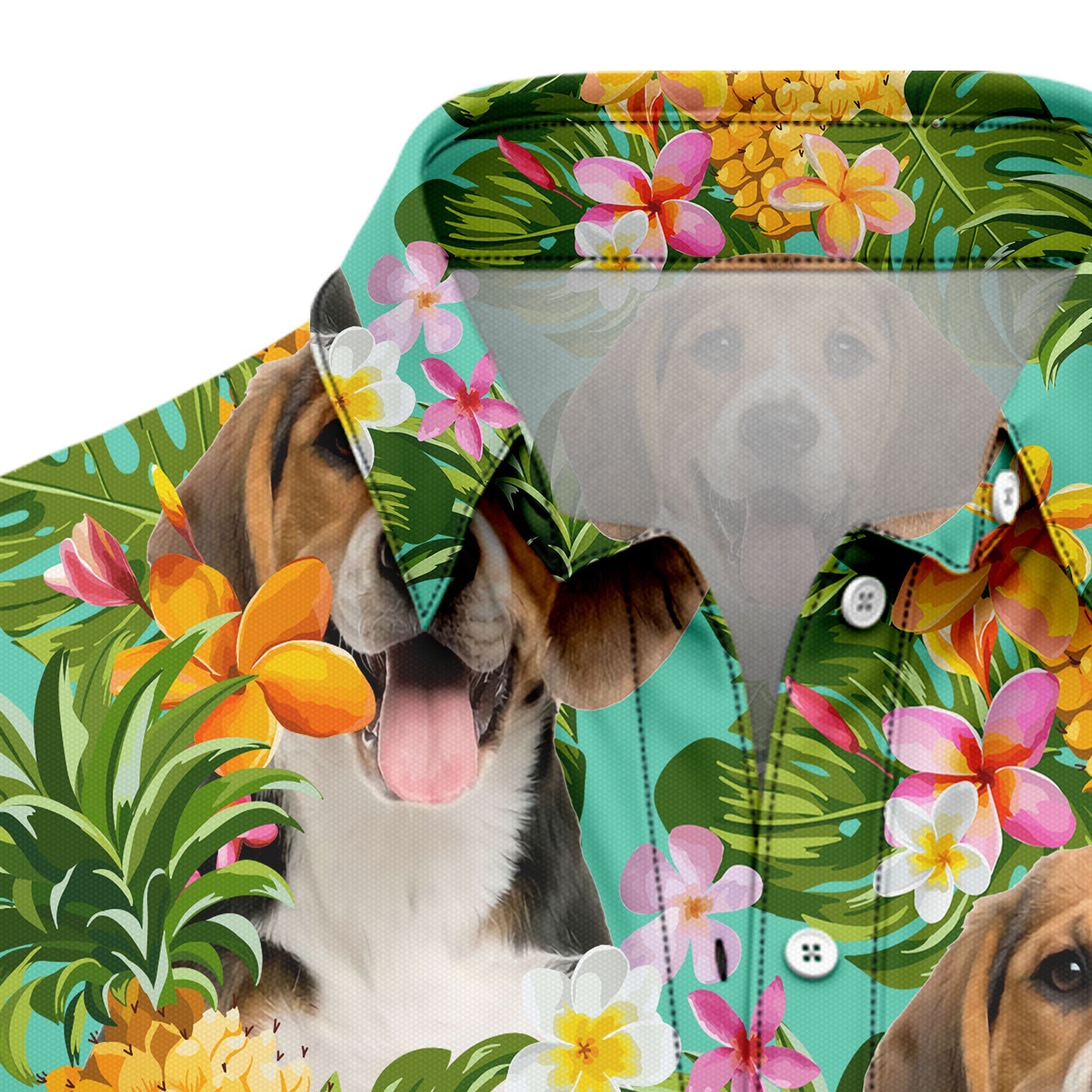 litzzy Custom Photo Dog Pineapple Tropical Hawaiian Shirt Hawaii Shirt   