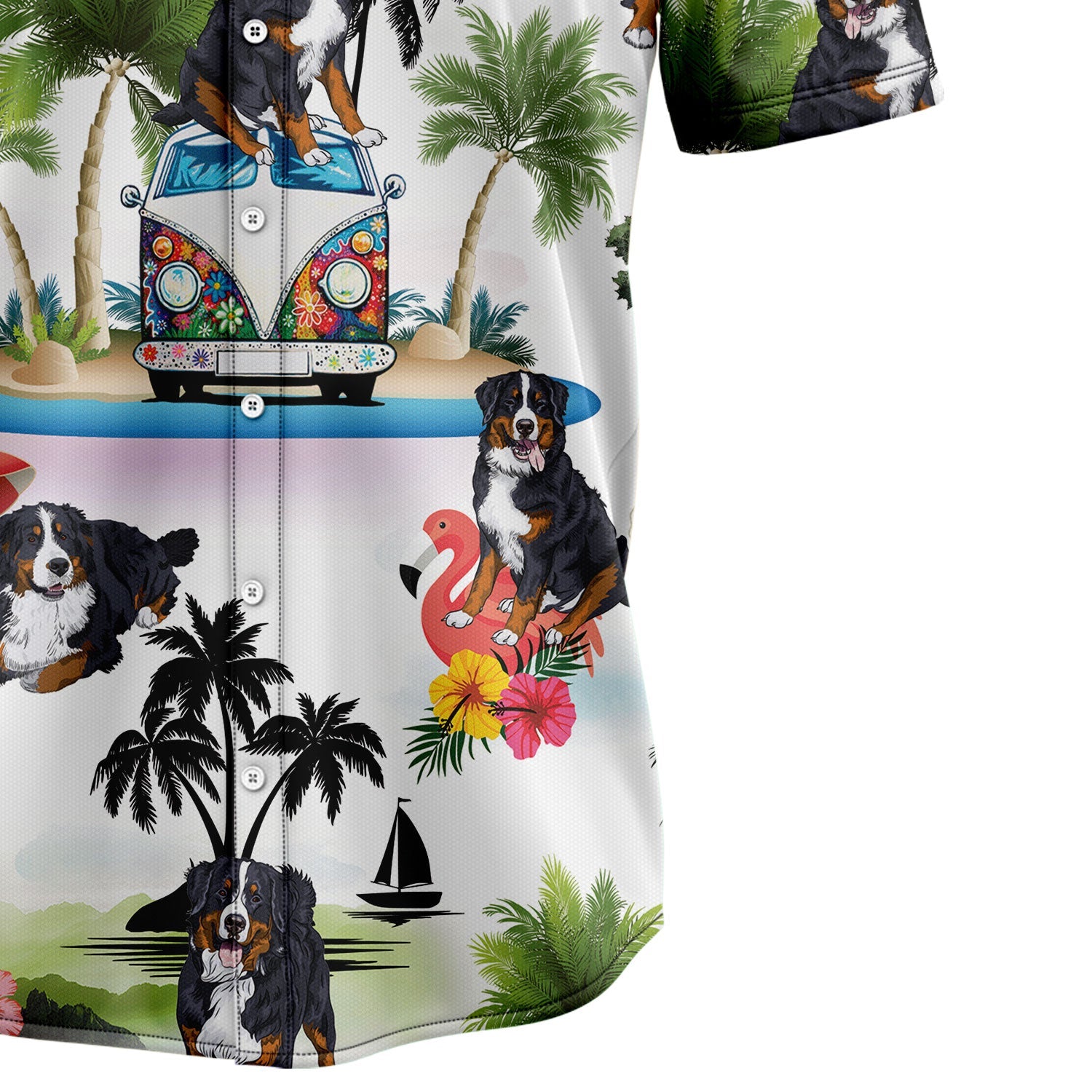litzzy Bernese Mountain Dog Vacation G5716 Hawaiian Shirt Hawaii Shirt   