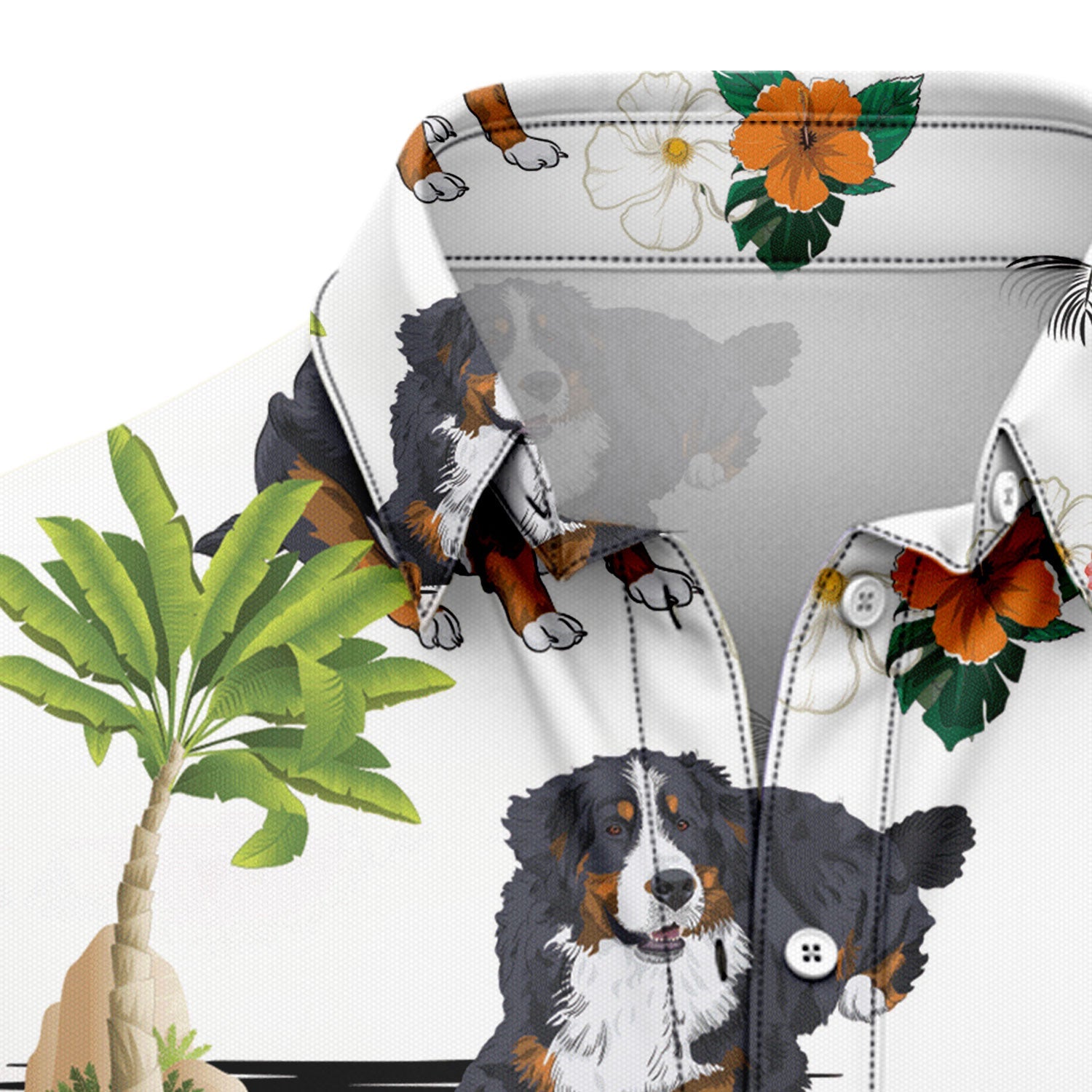 litzzy Bernese Mountain Dog Vacation G5716 Hawaiian Shirt Hawaii Shirt   