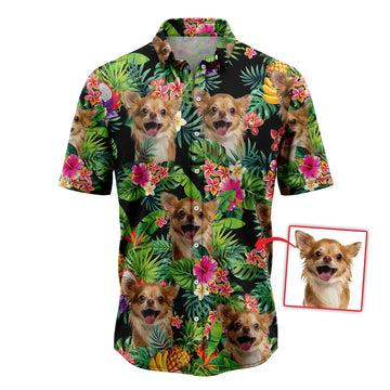 litzzy Funny Custom Photo Dog Tropical Hawaiian Shirt - Litzzy Shirt Hawaiian Hawaii Shirt For Summer Hawaii Shirt   