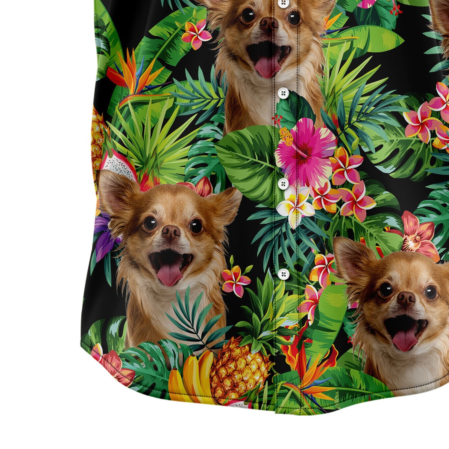 litzzy Funny Custom Photo Dog Tropical Hawaiian Shirt Hawaii Shirt   