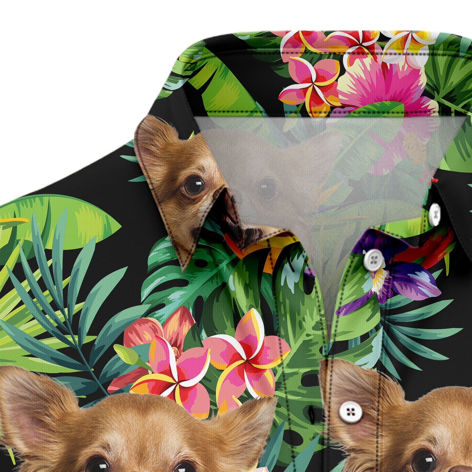 litzzy Funny Custom Photo Dog Tropical Hawaiian Shirt Hawaii Shirt   