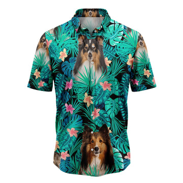 litzzy Shetland Sheepdog Tropical T0207 Hawaiian Shirt Hawaii Shirt   