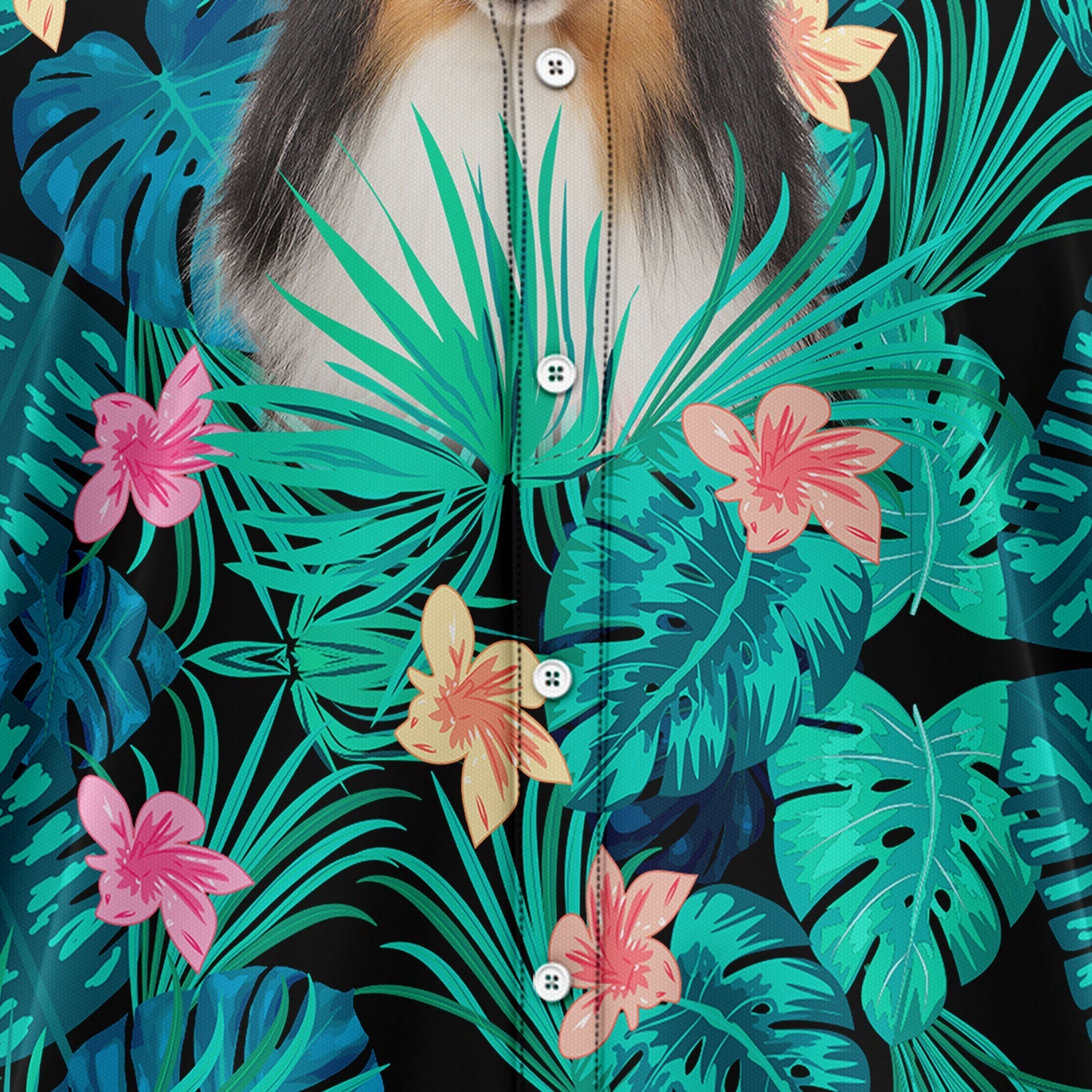 litzzy Shetland Sheepdog Tropical T0207 Hawaiian Shirt Hawaii Shirt   