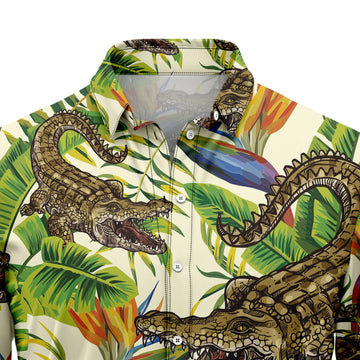 litzzy Crocodile Banana Palm D0907 Hawaiian Shirt - Litzzy Shirt Hawaiian Hawaii Shirt For Summer Hawaii Shirt   
