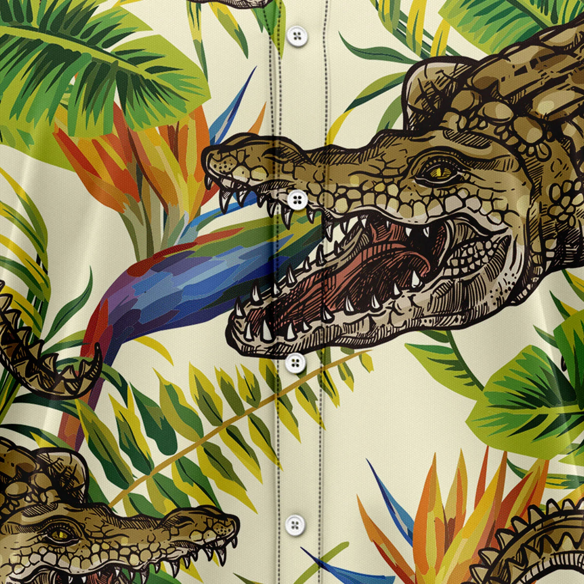 litzzy Crocodile Banana Palm D0907 Hawaiian Shirt - Litzzy Shirt Hawaiian Hawaii Shirt For Summer Hawaii Shirt   