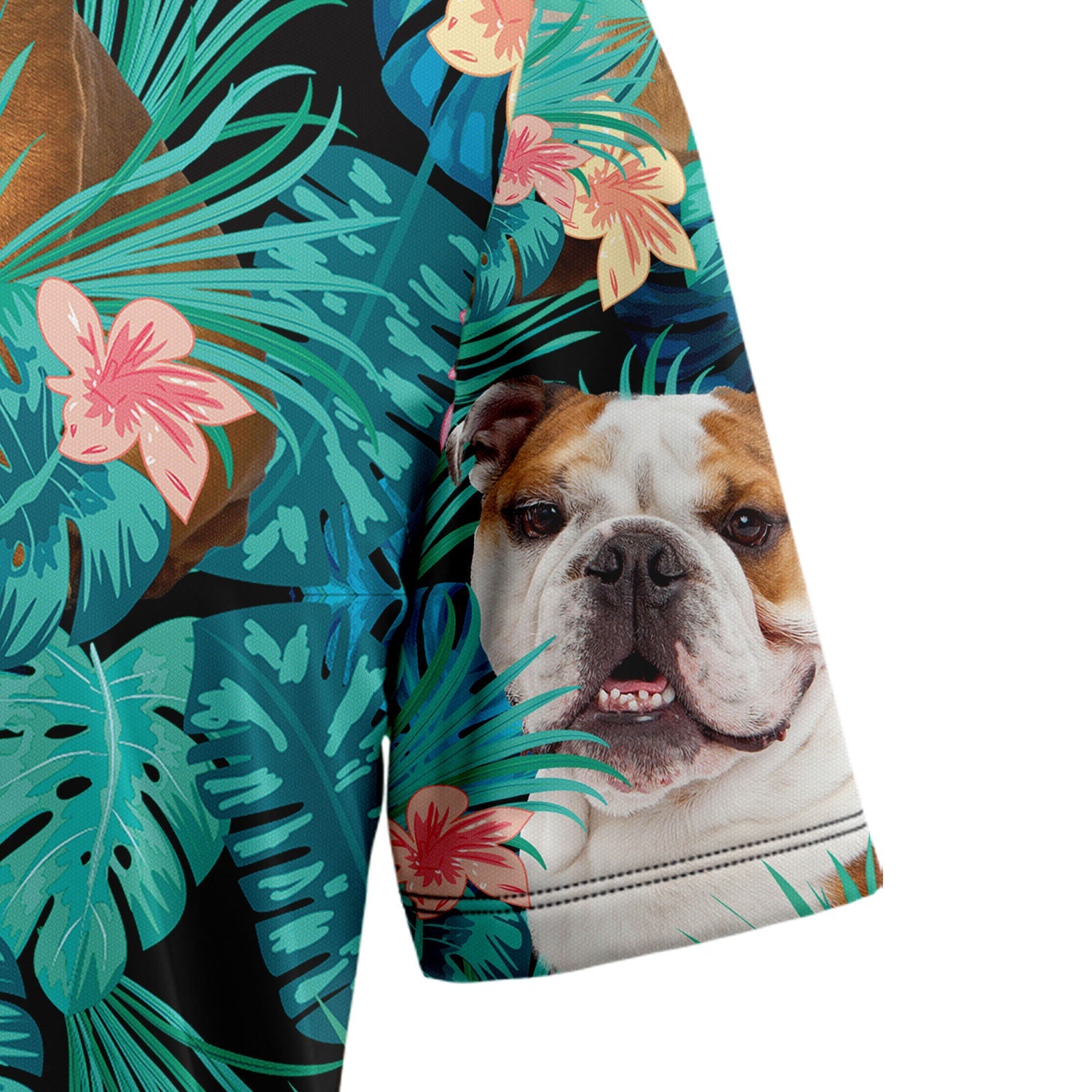litzzy Bulldog Tropical T0207 Hawaiian Shirt Hawaii Shirt   