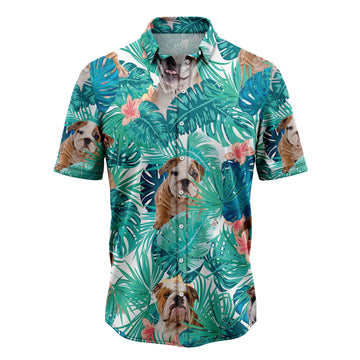 litzzy Bull Dog H1737 Hawaiian Shirt Hawaii Shirt   