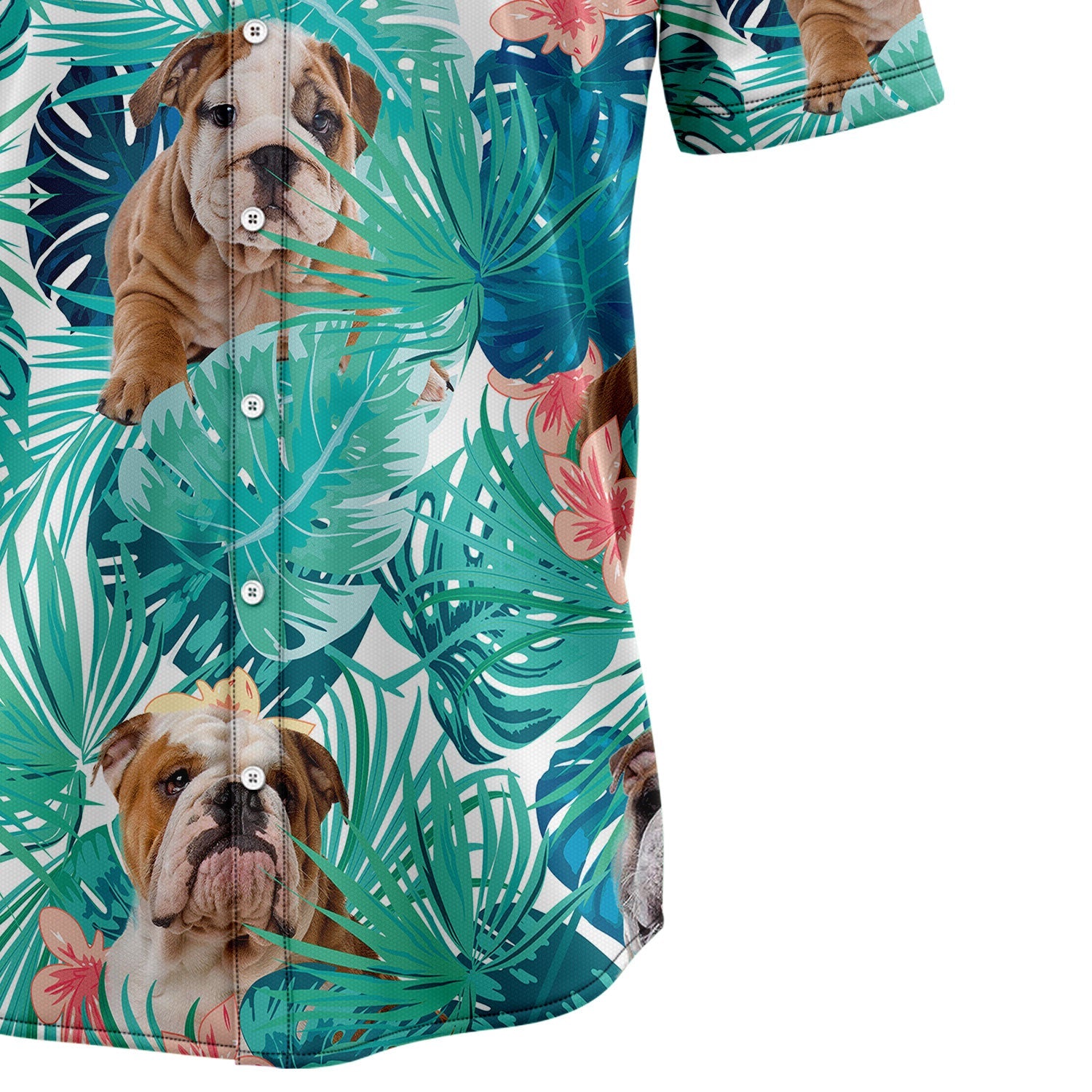 litzzy Bull Dog H1737 Hawaiian Shirt Hawaii Shirt   