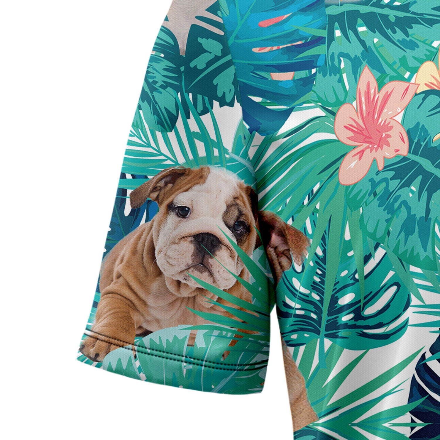 litzzy Bull Dog H1737 Hawaiian Shirt Hawaii Shirt   