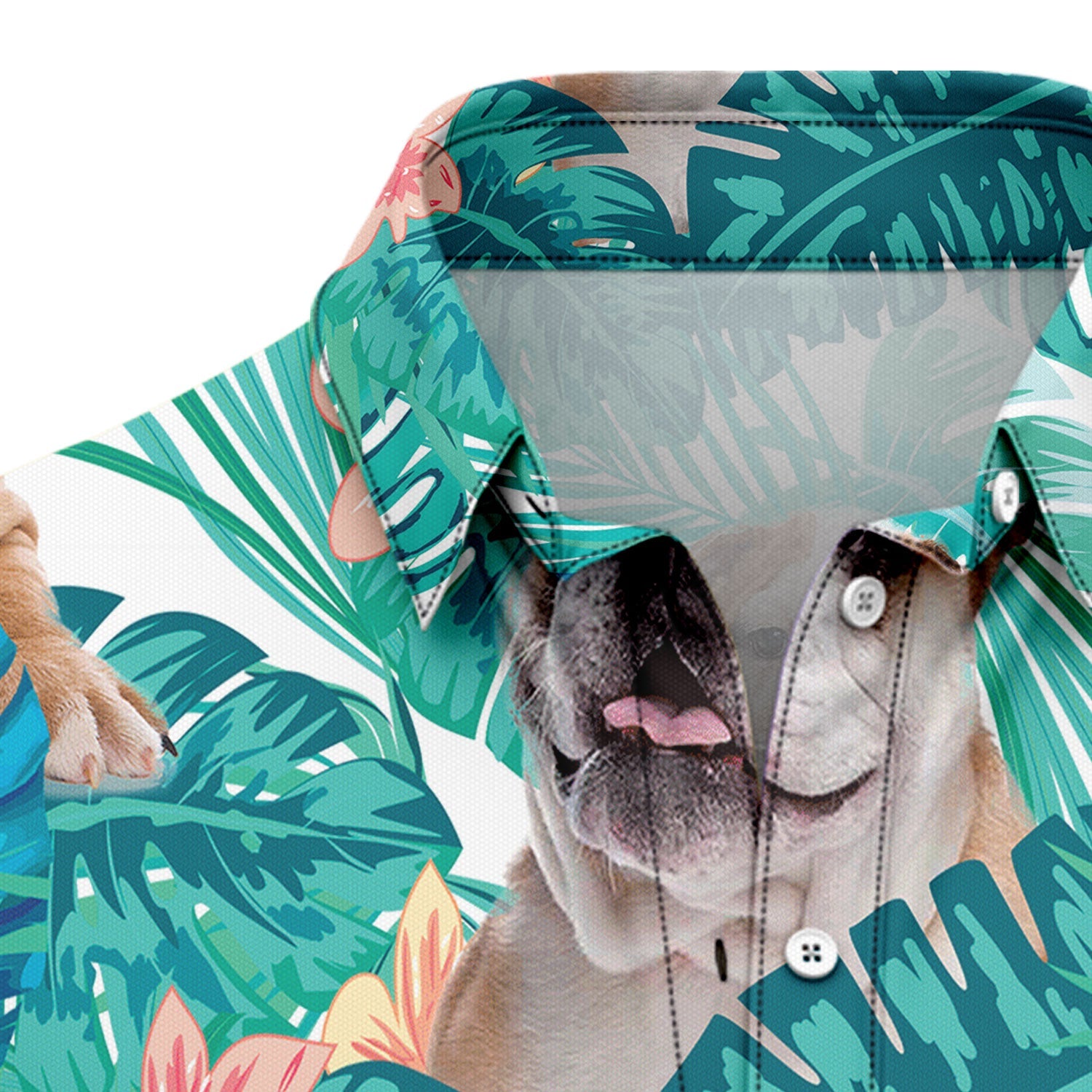 litzzy Bull Dog H1737 Hawaiian Shirt Hawaii Shirt   