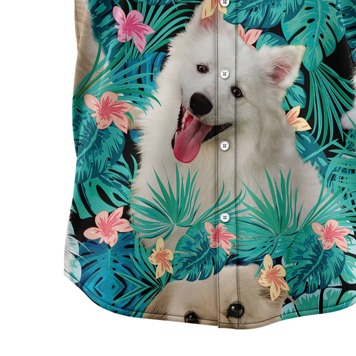 litzzy American Eskimo Dog Tropical T0307 Hawaiian Shirt Hawaii Shirt   