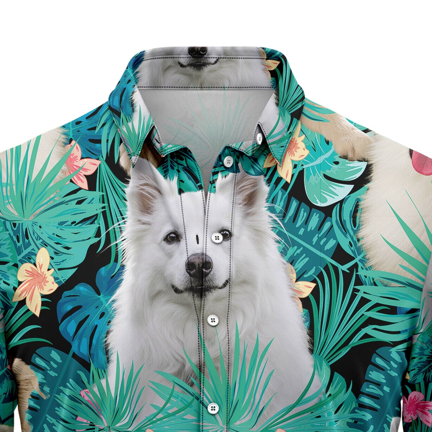 litzzy American Eskimo Dog Tropical T0307 Hawaiian Shirt Hawaii Shirt   