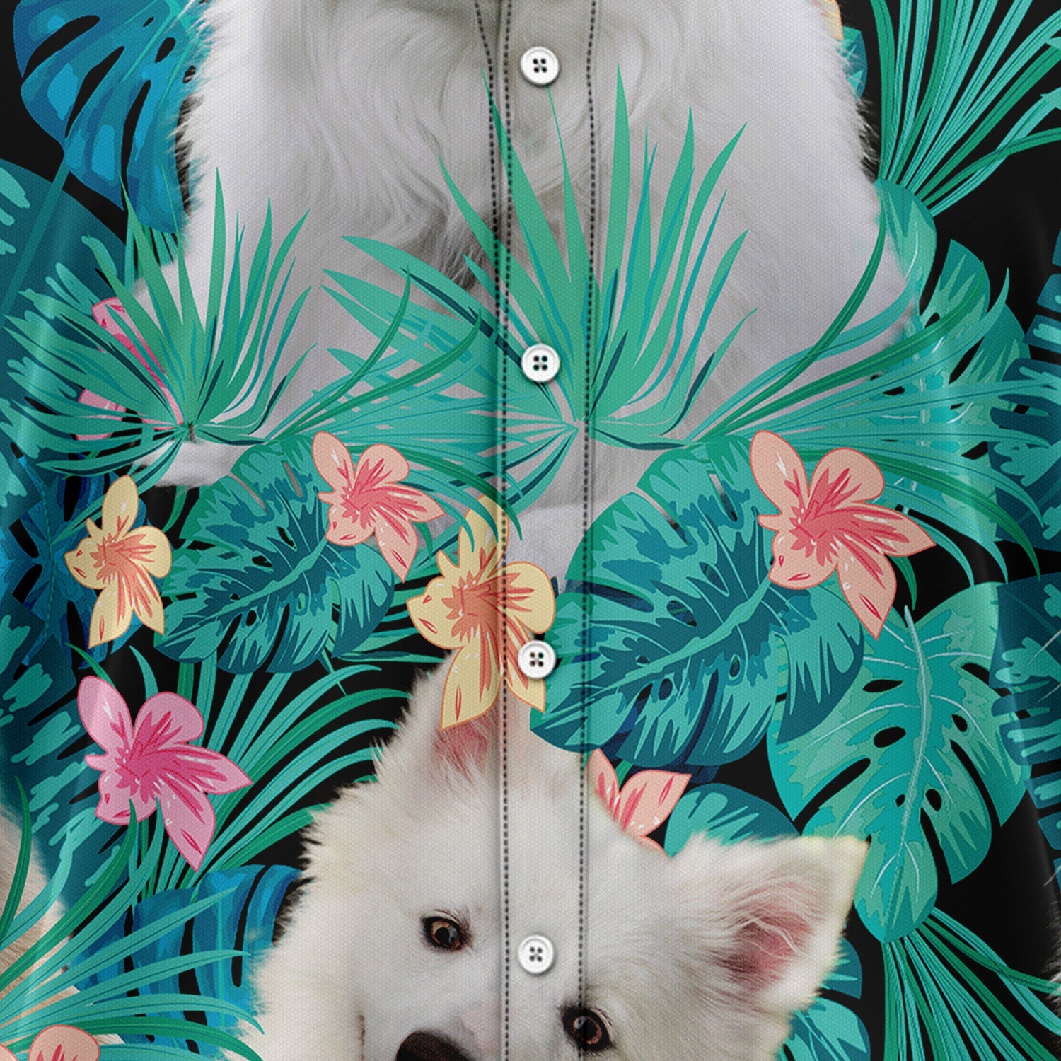 litzzy American Eskimo Dog Tropical T0307 Hawaiian Shirt Hawaii Shirt   