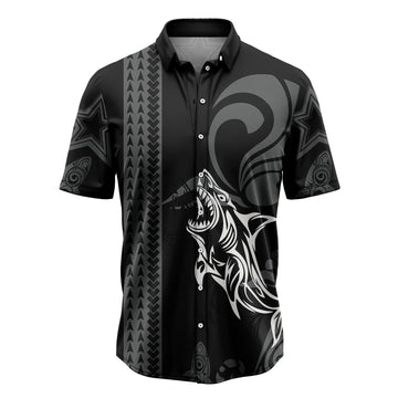 litzzy Tribal Shark Pattern Hawaiian Shirt - Litzzy Shirt Hawaiian Hawaii Shirt For Summer Hawaii Shirt   