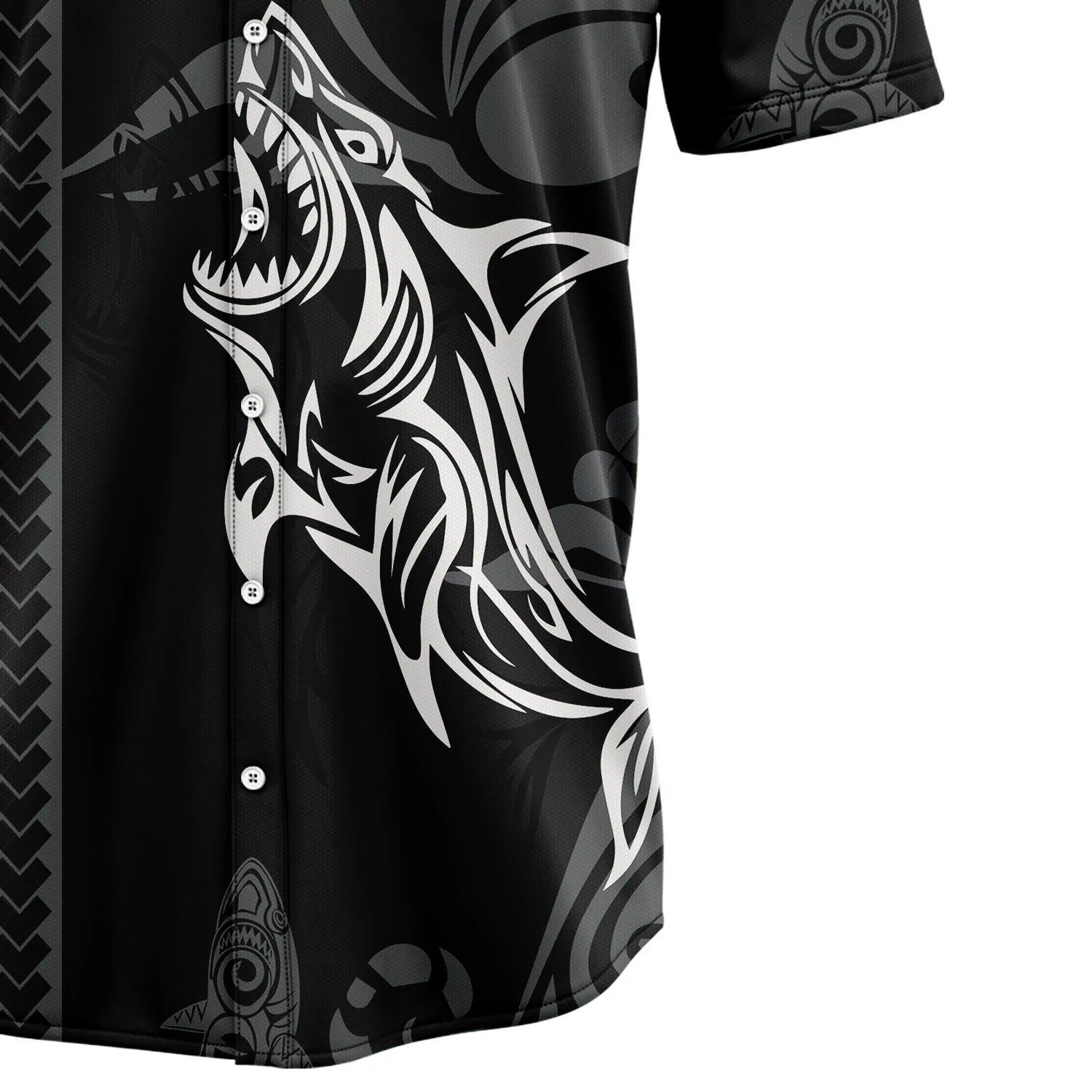 litzzy Tribal Shark Pattern Hawaiian Shirt - Litzzy Shirt Hawaiian Hawaii Shirt For Summer Hawaii Shirt   