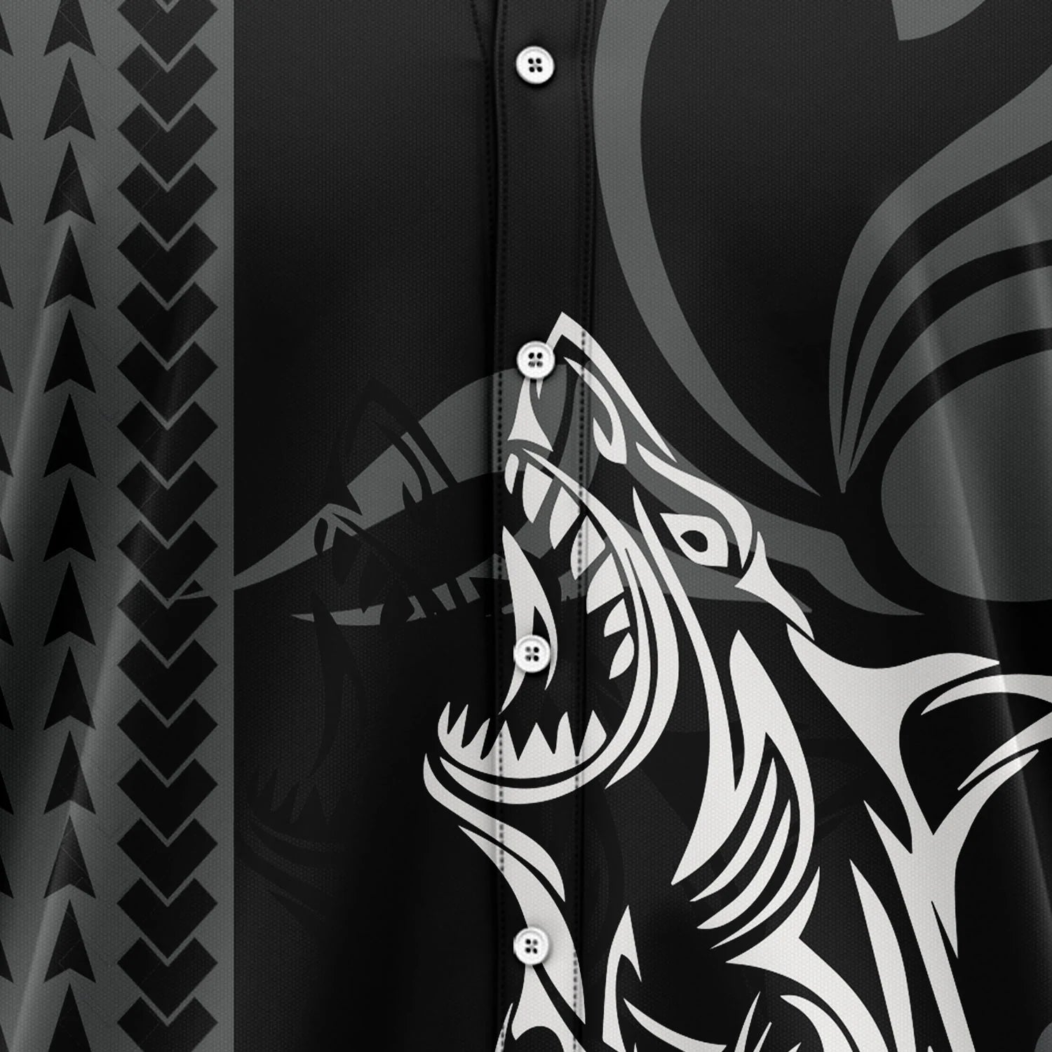 litzzy Tribal Shark Pattern Hawaiian Shirt - Litzzy Shirt Hawaiian Hawaii Shirt For Summer Hawaii Shirt   