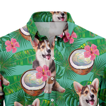 litzzy Custom Photo Dog Coconut Tropical Hawaiian Shirt Hawaii Shirt   