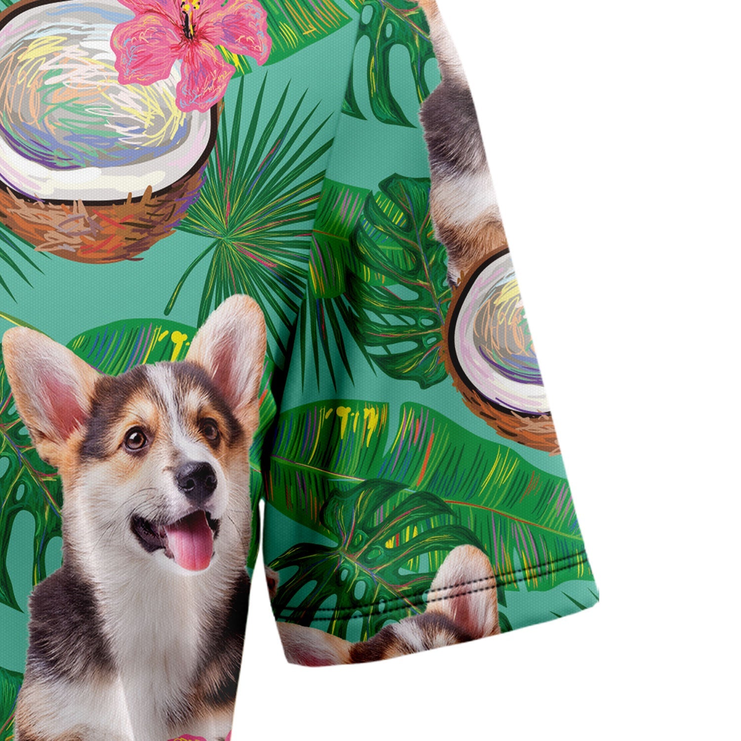 litzzy Custom Photo Dog Coconut Tropical Hawaiian Shirt Hawaii Shirt   