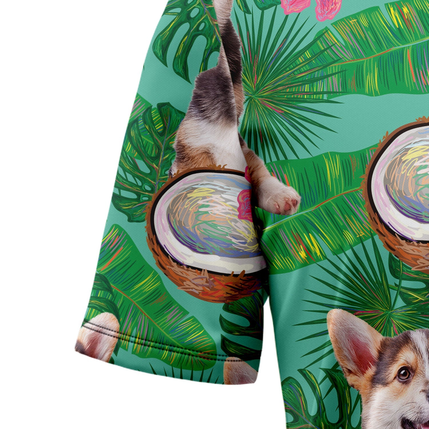 litzzy Custom Photo Dog Coconut Tropical Hawaiian Shirt Hawaii Shirt   
