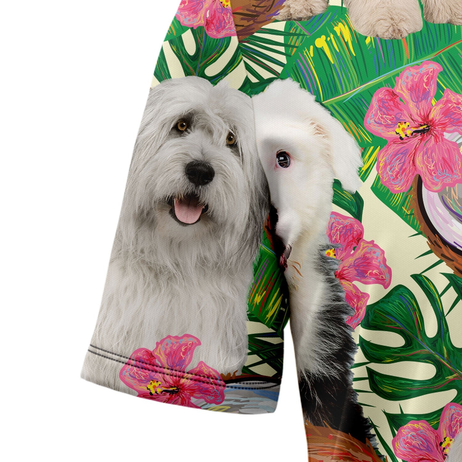 litzzy Old English Sheepdog Tropical Coconut G5731 Hawaiian Shirt Hawaii Shirt   