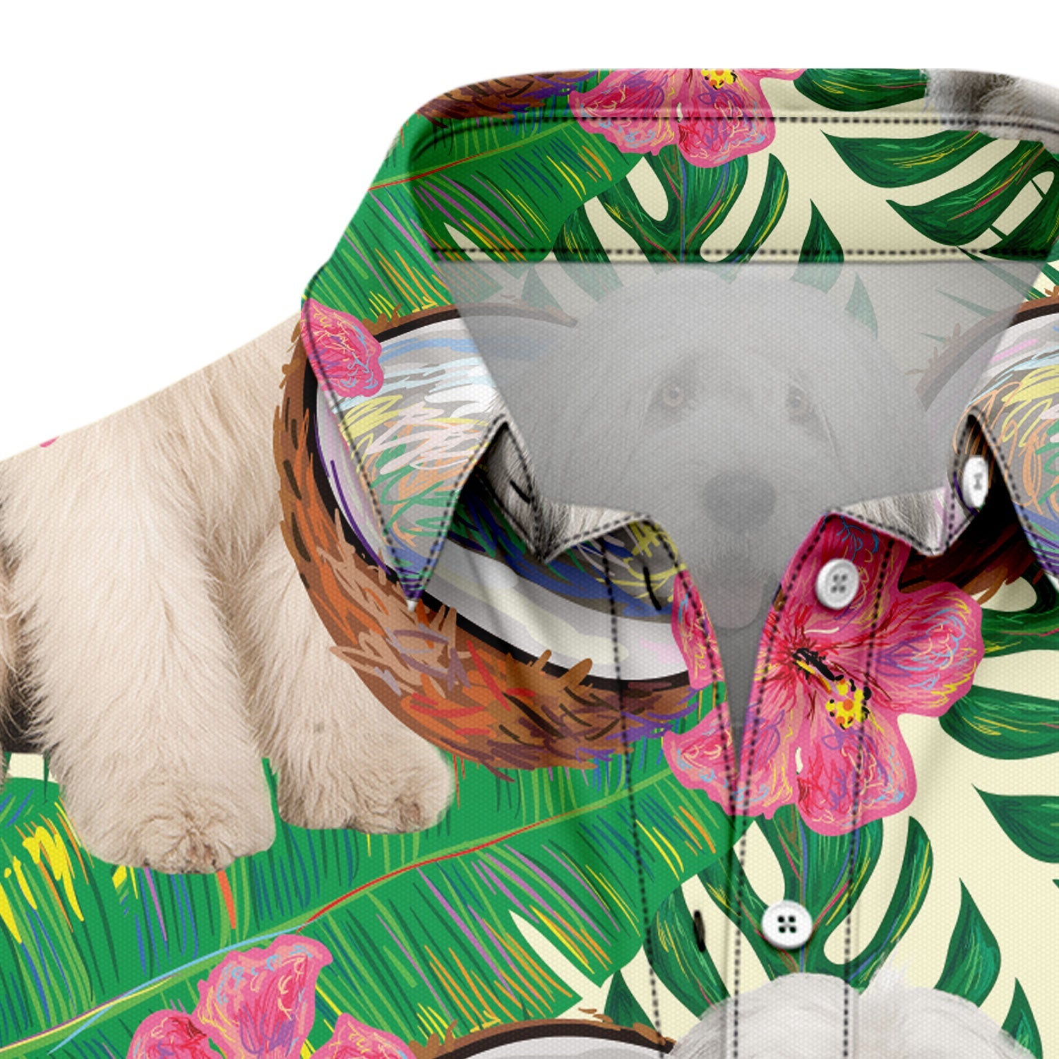 litzzy Old English Sheepdog Tropical Coconut G5731 Hawaiian Shirt Hawaii Shirt   