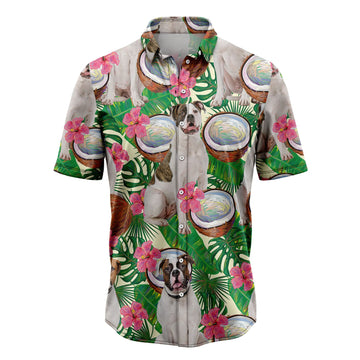 litzzy American Bulldog Tropical Coconut G5731 Hawaiian Shirt Hawaii Shirt   