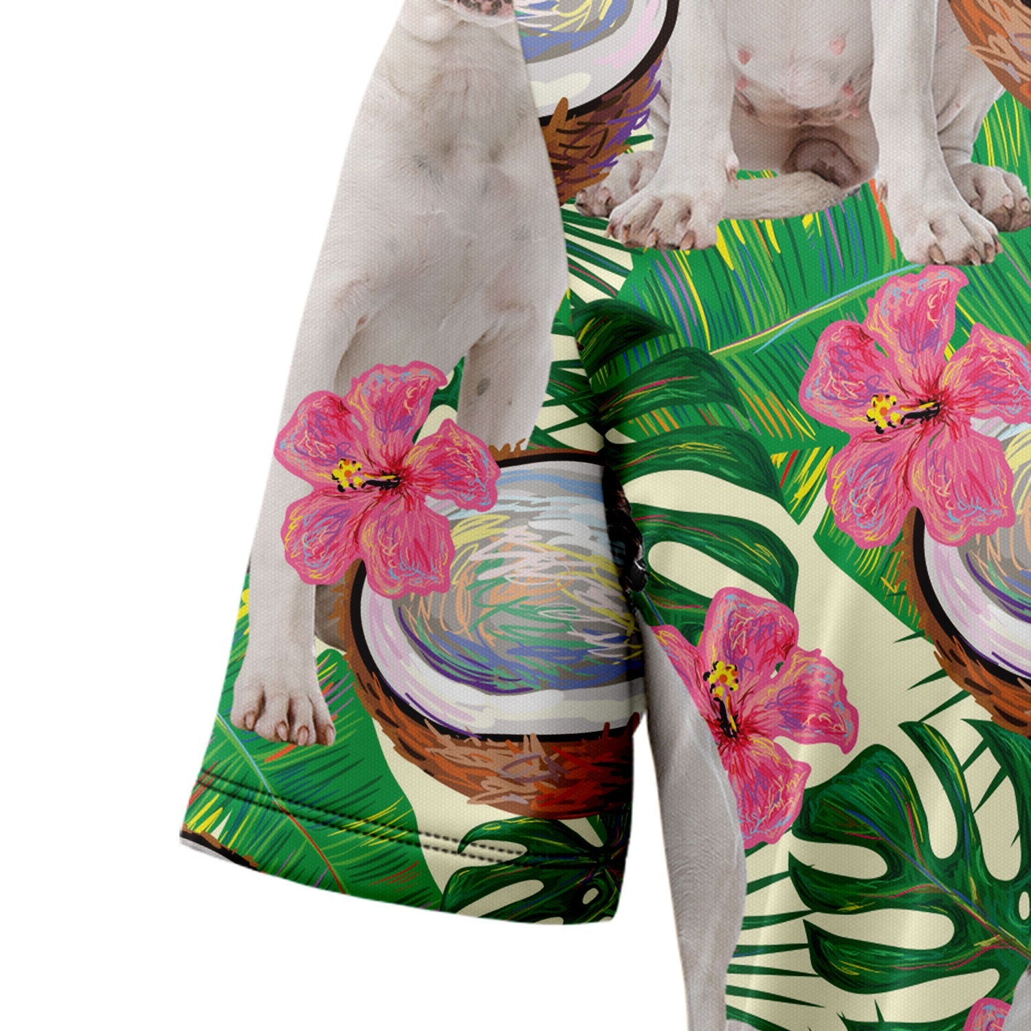 litzzy American Bulldog Tropical Coconut G5731 Hawaiian Shirt Hawaii Shirt   