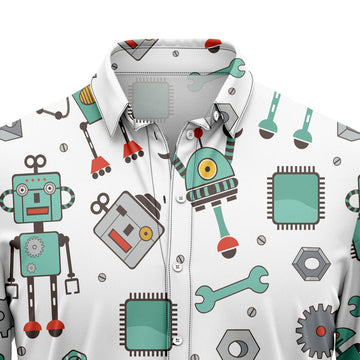 litzzy Amazing Robot H67225 Hawaiian Shirt - Litzzy Shirt Hawaiian Hawaii Shirt For Summer Hawaii Shirt   