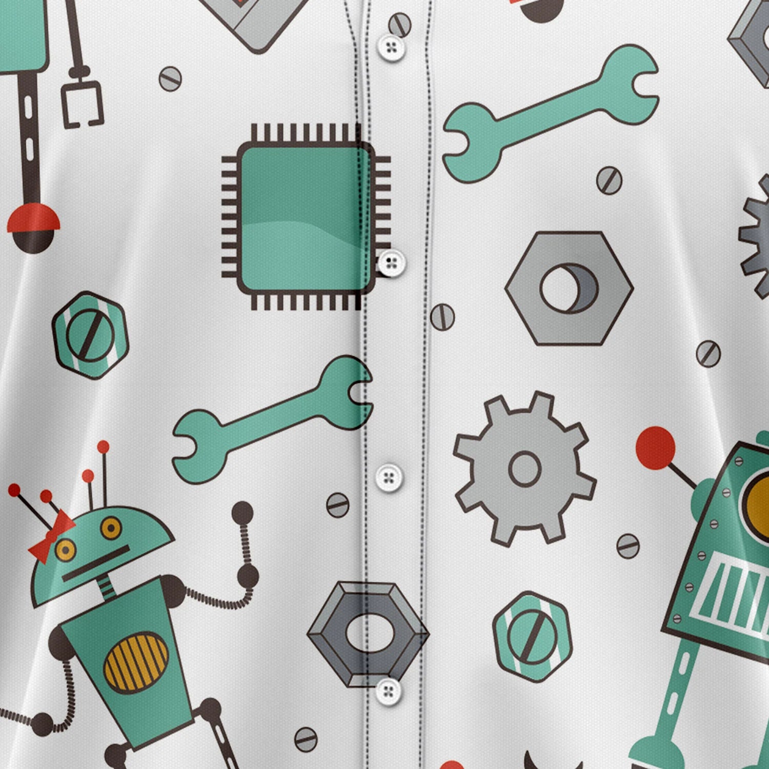 litzzy Amazing Robot H67225 Hawaiian Shirt - Litzzy Shirt Hawaiian Hawaii Shirt For Summer Hawaii Shirt   