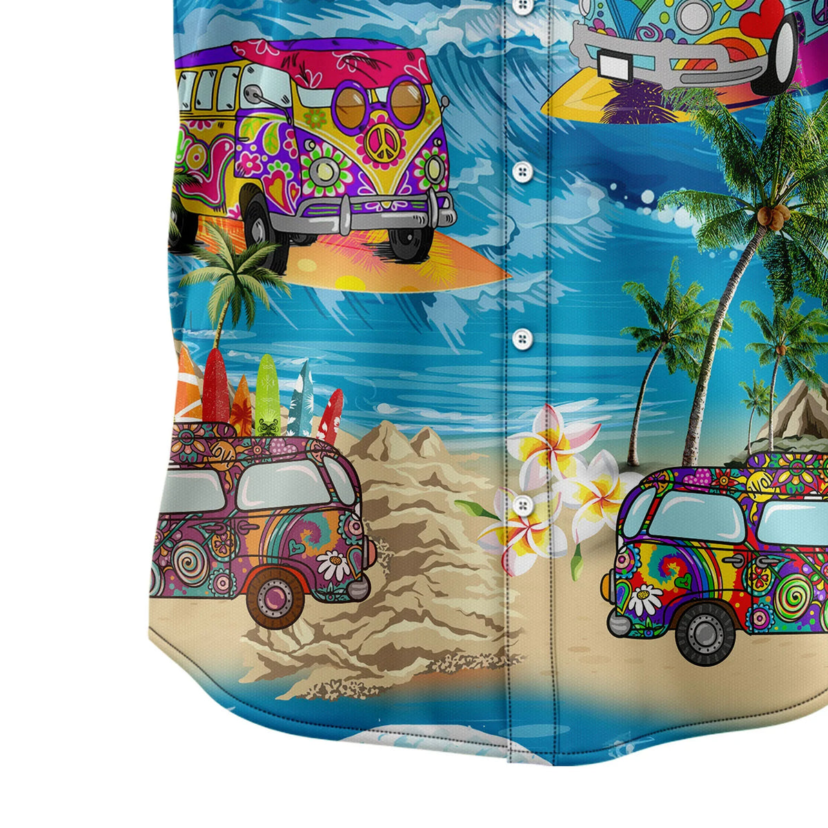 litzzy Hippie Bus Island Hawaiian Shirt - Litzzy Shirt Hawaiian Hawaii Shirt For Summer Hawaii Shirt   