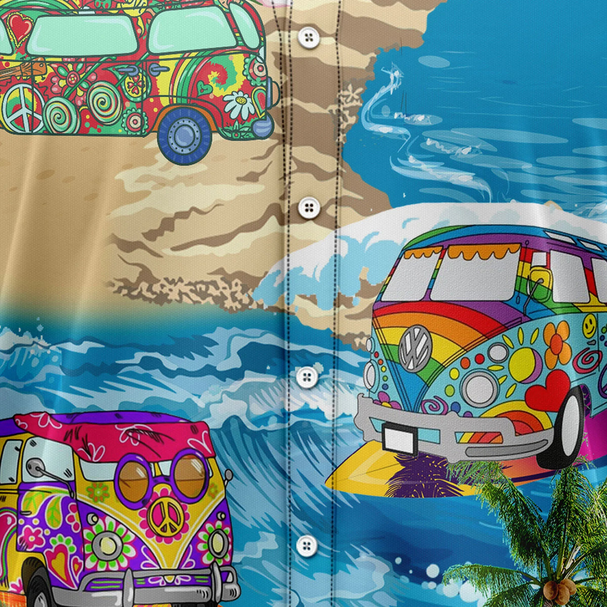 litzzy Hippie Bus Island Hawaiian Shirt - Litzzy Shirt Hawaiian Hawaii Shirt For Summer Hawaii Shirt   