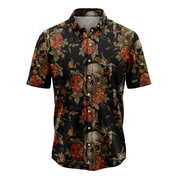 litzzy Vintage Skull H11833 Hawaiian Shirt - Litzzy Shirt Hawaiian Hawaii Shirt For Summer Hawaii Shirt   