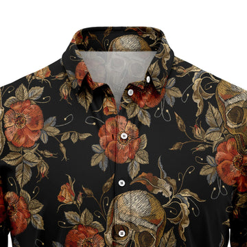litzzy Vintage Skull H11833 Hawaiian Shirt - Litzzy Shirt Hawaiian Hawaii Shirt For Summer Hawaii Shirt   
