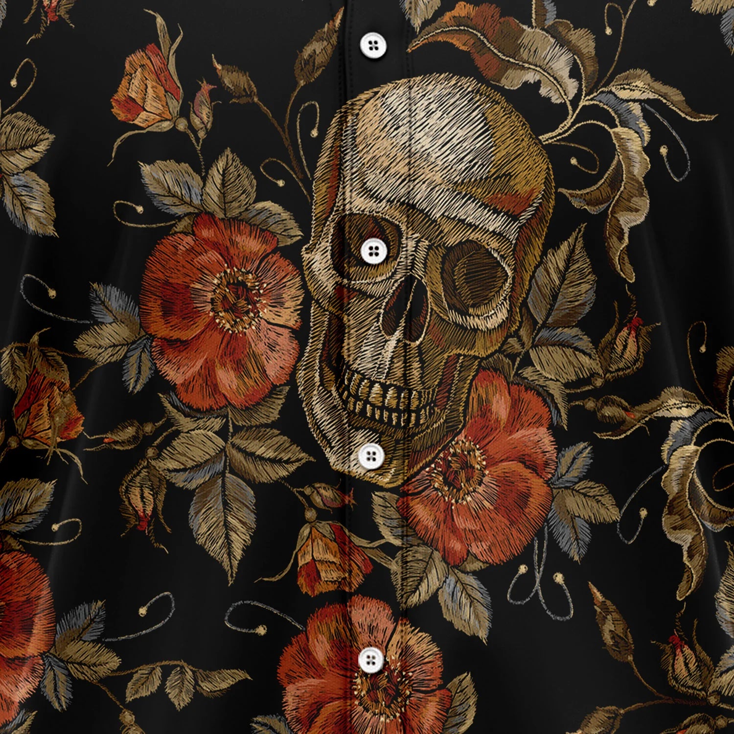 litzzy Vintage Skull H11833 Hawaiian Shirt - Litzzy Shirt Hawaiian Hawaii Shirt For Summer Hawaii Shirt   