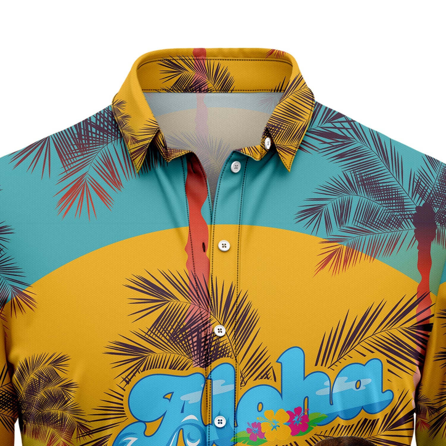 litzzy Bulldog Aloha D3107 Hawaiian Shirt Hawaii Shirt   