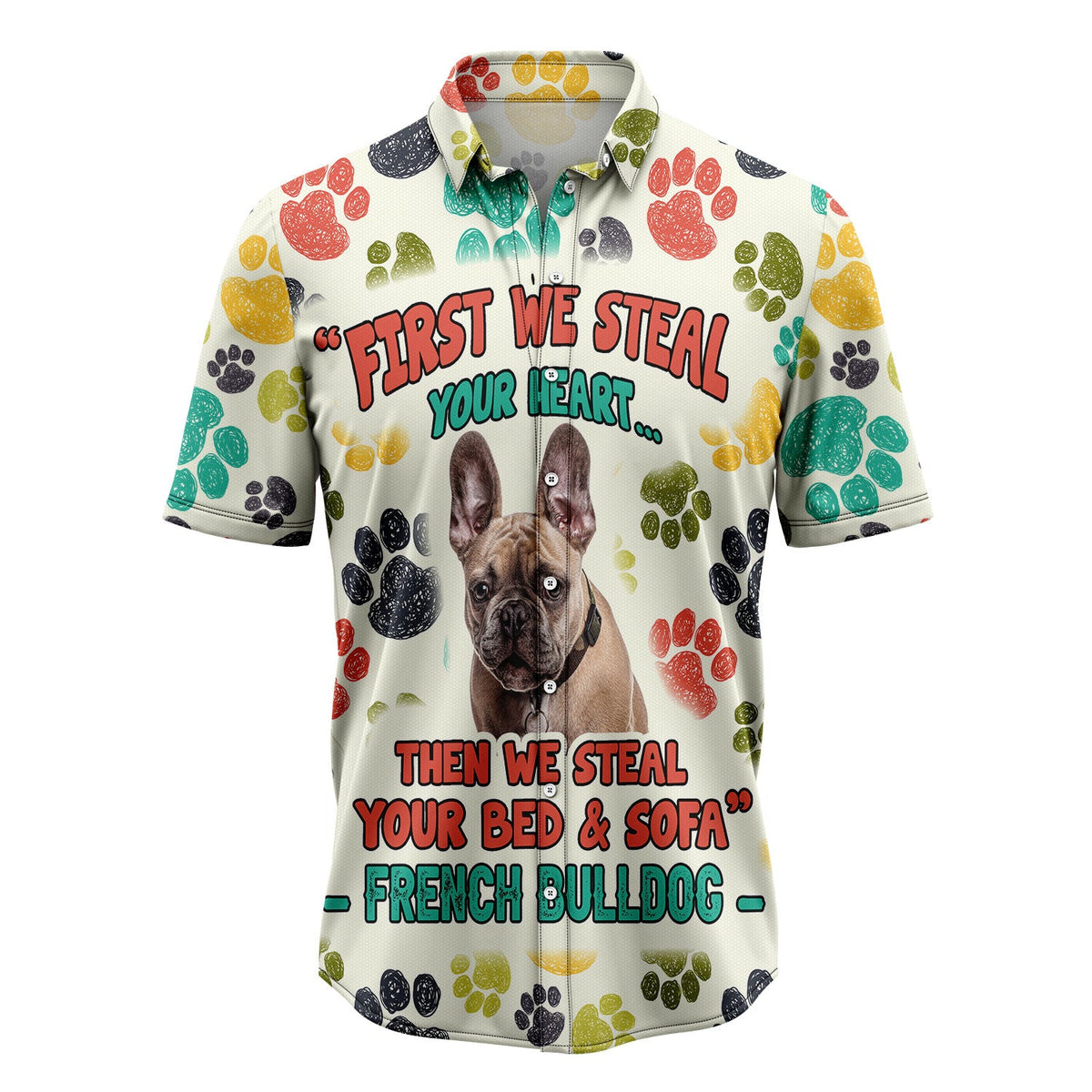 litzzy French Bulldog Steal Your Heart H28809 Hawaiian Shirt Hawaii Shirt   