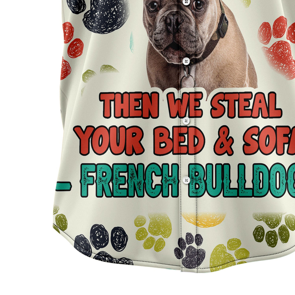 litzzy French Bulldog Steal Your Heart H28809 Hawaiian Shirt Hawaii Shirt   