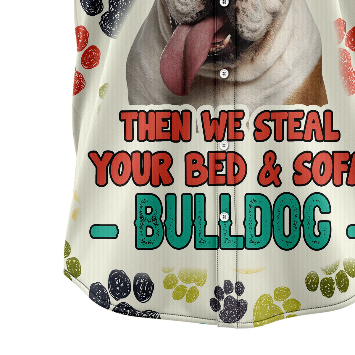 litzzy Bulldog Steal Your Heart H28806 Hawaiian Shirt Hawaii Shirt   