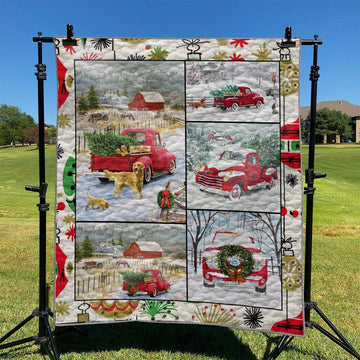 litzzy Peace Village In Christmas Holiday GS-LD1010TT Fleece Blanket Quilt Blanket   