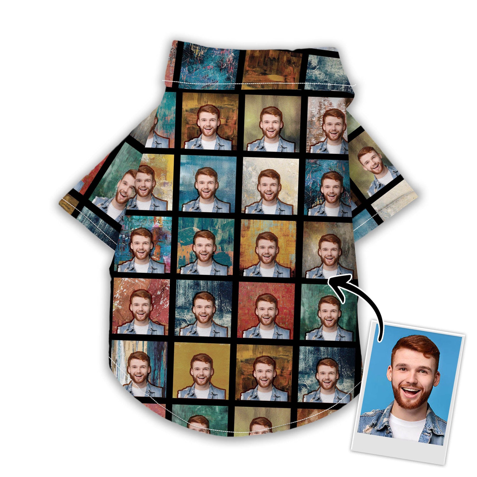 litzzy Custom Hawaiian Shirt For Pet Square Pattern, dog hawaiian shirt Pet Hawaiian Shirt   