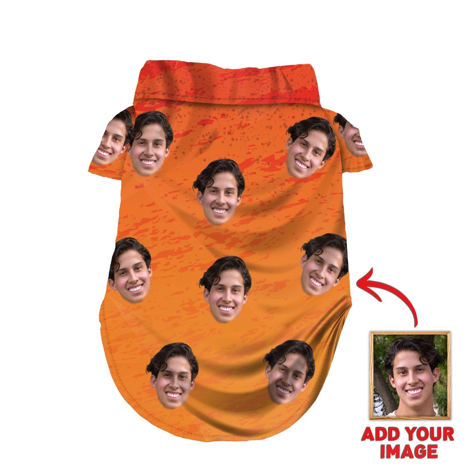 litzzy Custom Hawaiian Shirt For Pet Orange Fall Pattern, dog hawaiian shirt Pet Hawaiian Shirt   