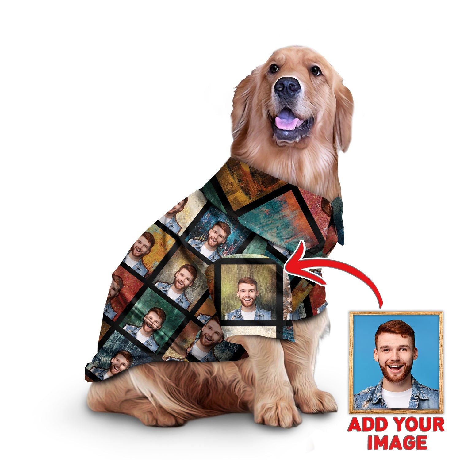 litzzy Custom Hawaiian Shirt For Pet Square Pattern, dog hawaiian shirt Pet Hawaiian Shirt   