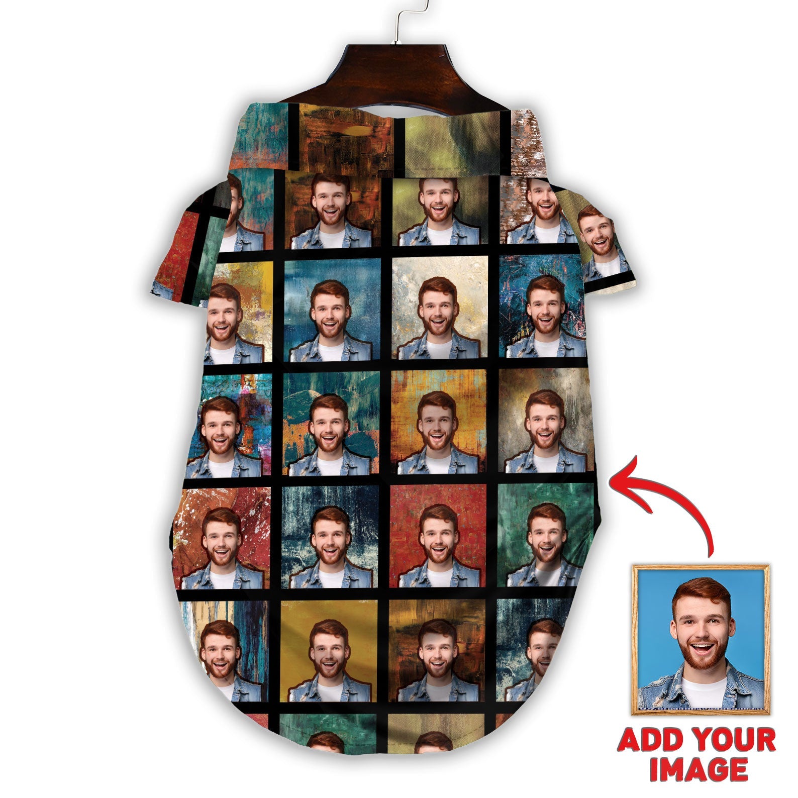 litzzy Custom Hawaiian Shirt For Pet Square Pattern, dog hawaiian shirt Pet Hawaiian Shirt   