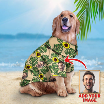 litzzy Custom Hawaiian Shirt For Pet Avocado Pattern, dog hawaiian shirt Pet Hawaiian Shirt   