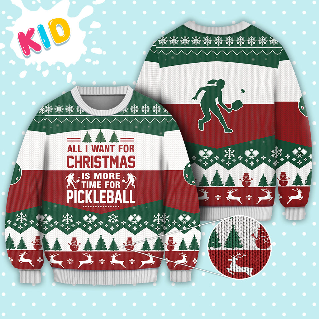 litzzy Pickleball All I Want For Christmas Sweater Christmas Knitted Print Sweatshirt - Best Gift For Christmas, Noel Malalan - Christmas Signature - Ugly Christmas Sweater TB82692 Sweater Kid XS 