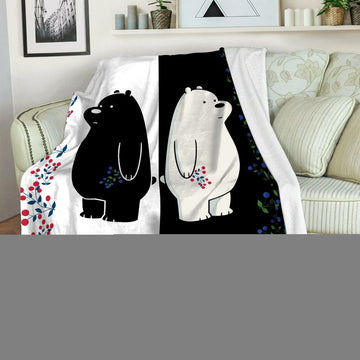 litzzy Polar Bear Fleece Blanket SHQ251010TD Fleece Blanket   