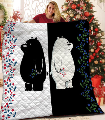 litzzy Polar Bear Fleece Blanket SHQ251014TD Quilt Blanket   